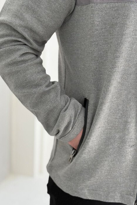 HOODED SIMPLE LIGHT MEN JACKET MINT/MENTE - 3