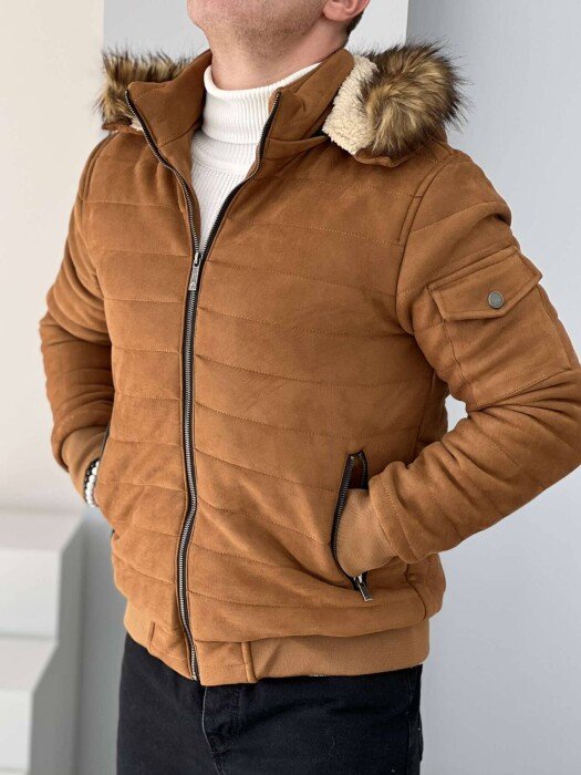XHUP ME PUSH DHE KAPUC PËR MESHKUJ NË NGJYRË TULLE - KLAUDIO FASHION