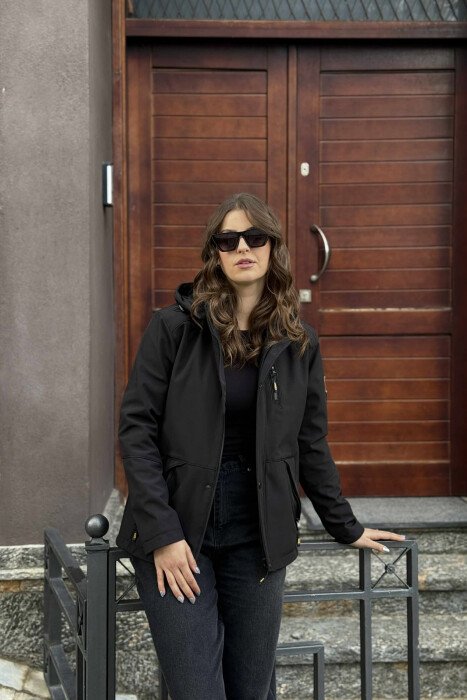 ZIPPERED WOMEN PUFFER JACKET BLACK/ E ZEZE - 3