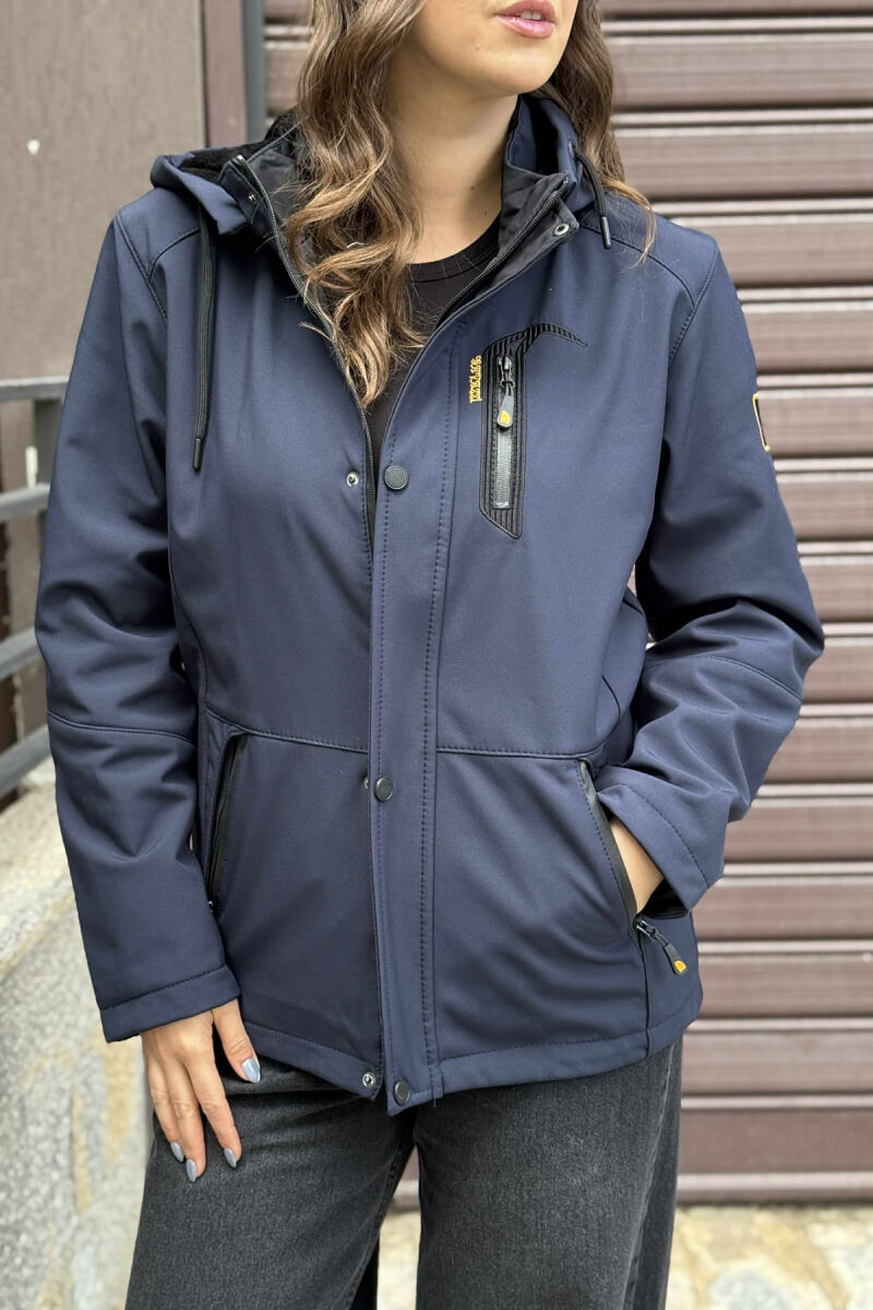ZIPPERED WOMEN PUFFER JACKET BLUE/BLU - 8
