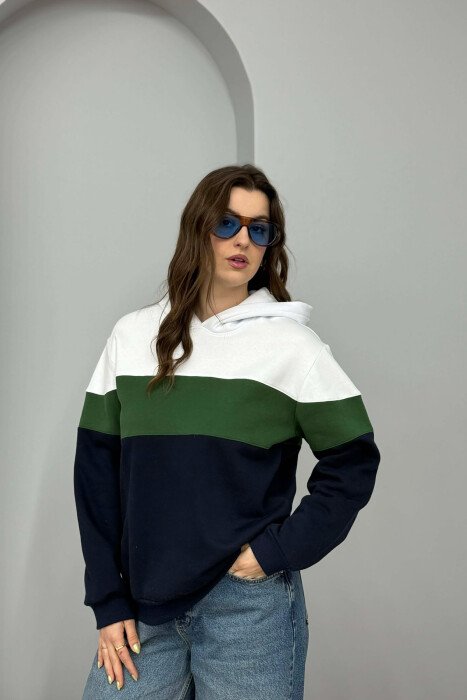 HOODIE E THJESHTE ME PUSH PER FEMRA NE NGJYRE JESHILE - 1