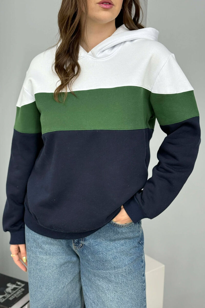 HOODIE E THJESHTE ME PUSH PER FEMRA NE NGJYRE JESHILE - 2