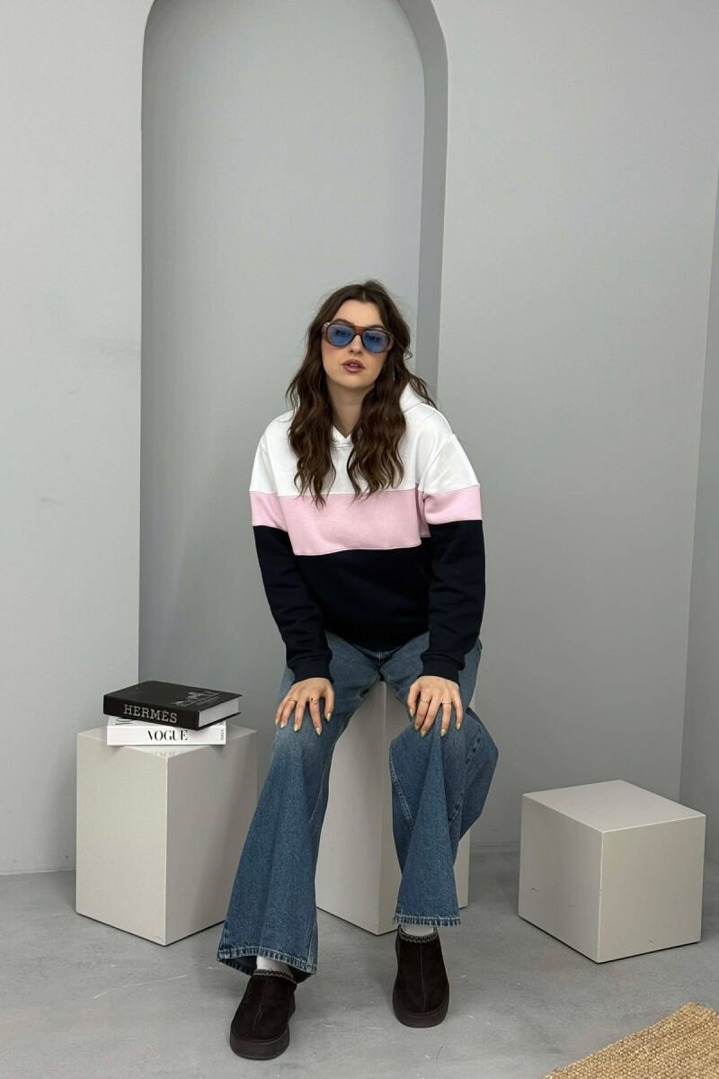HOODIE E THJESHTE ME PUSH PER FEMRA NE NGJYRE ROZE - 3