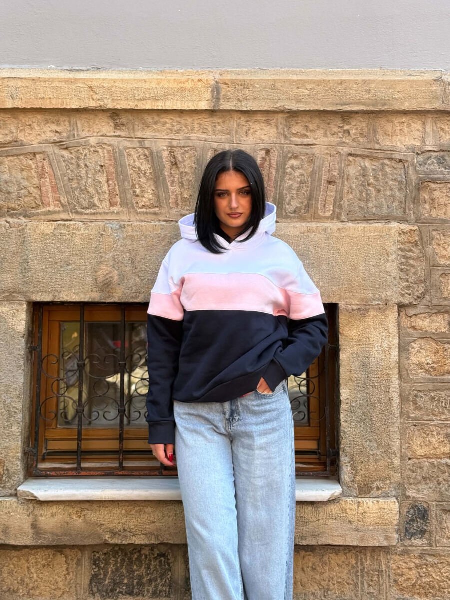 HOODIE E THJESHTE ME PUSH PER FEMRA NE NGJYRE ROZE - 1