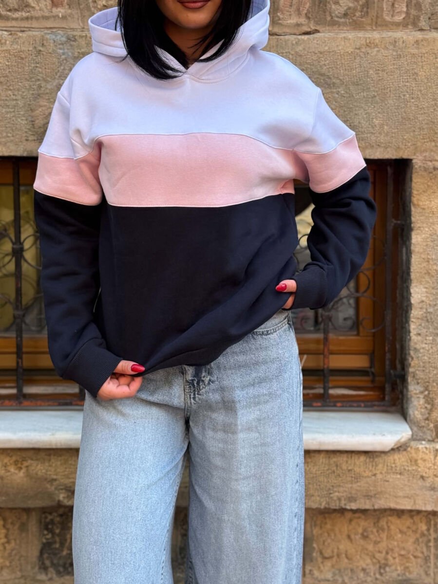 HOODIE E THJESHTE ME PUSH PER FEMRA NE NGJYRE ROZE - 2