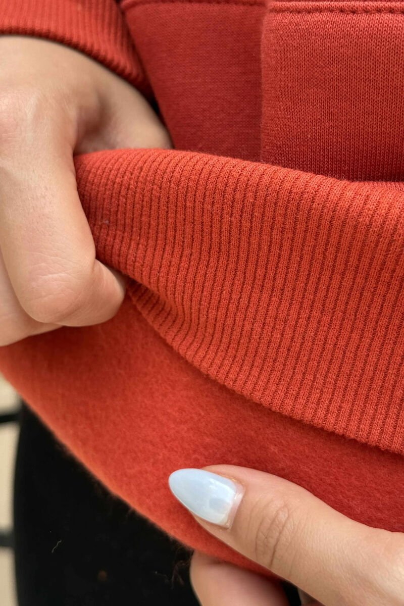 HOODIE E THJESHTË NJË NGJYRËSHE ME PUSH PËR FEMRA NË NGJYRË TULLE - 5