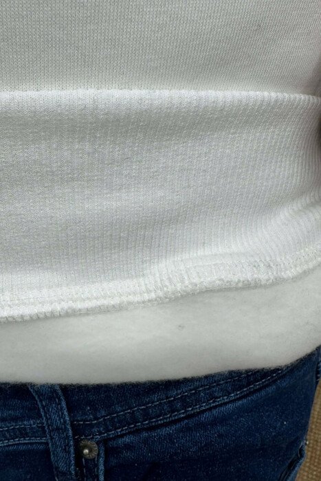 HOODIE ME PUSH SHKRIM PARA DHE ME DIZAJN MBRAPA PËR MESHKUJ NË NGJYRE TE BARDHE - 4