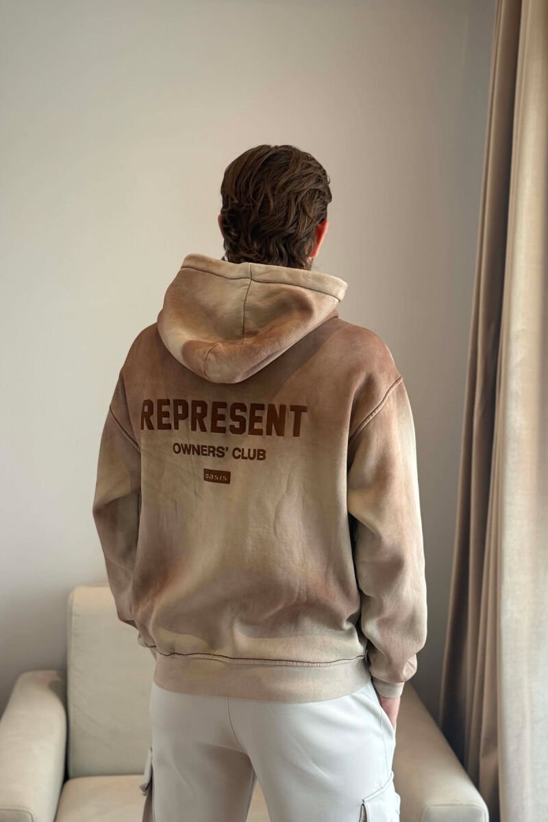 HOODIE ME PUSH ME SHKRIME PARA DHE PAS PER MESHKUJ NE NGJYRE BEZHE - 4