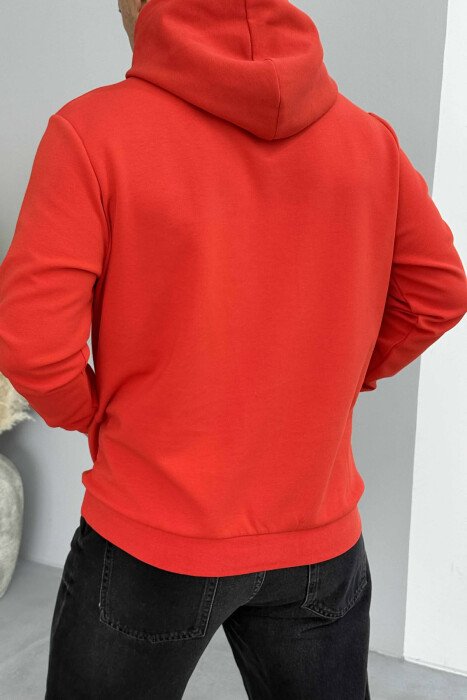 HOODIE NJE NGJYRESHE ME DIZAJN PARA PER FEMRA NE NGJYRE TE KUQE - 3