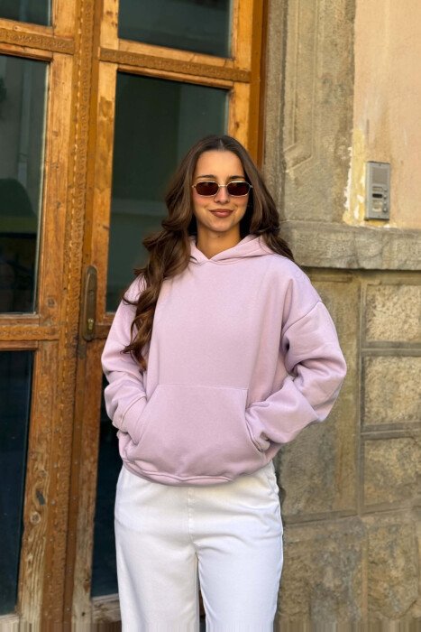 HOODIE NJE NGJYRESHE ME PUSH PER FEMRA NE NGJYRE LEJLA 