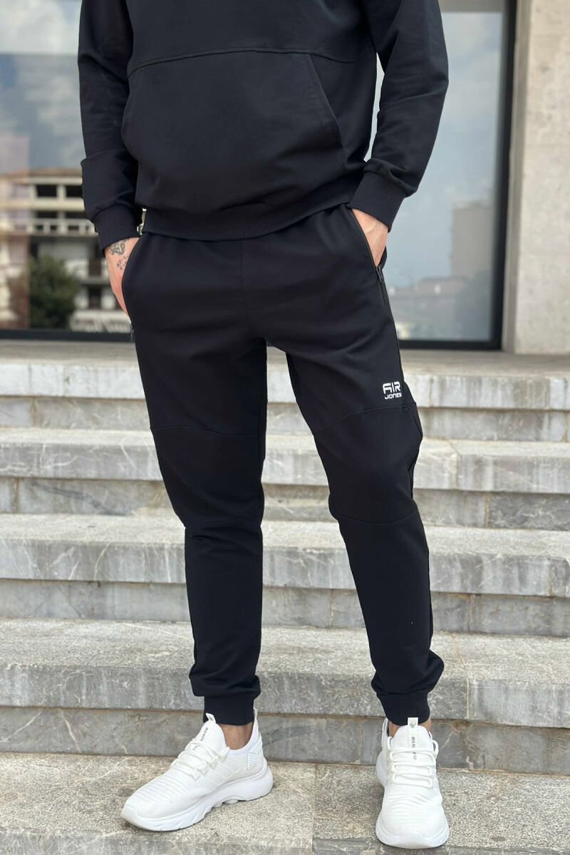 HOODIE+JOGGERS SIMPLE DESIGN MEN SET MIDNIGHT BLUE/BLU MESNATE - 3