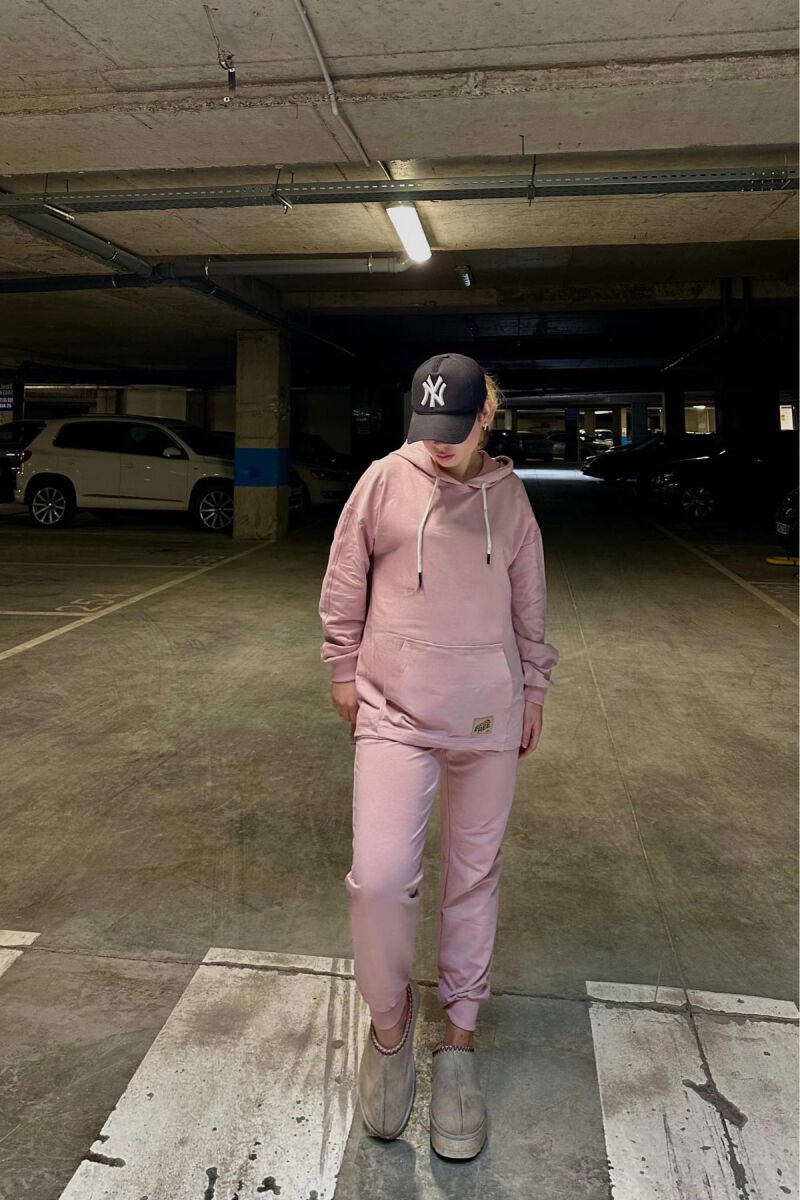 HOODIE+JOGGERS WOMEN SET POWDER/PUDER - 1