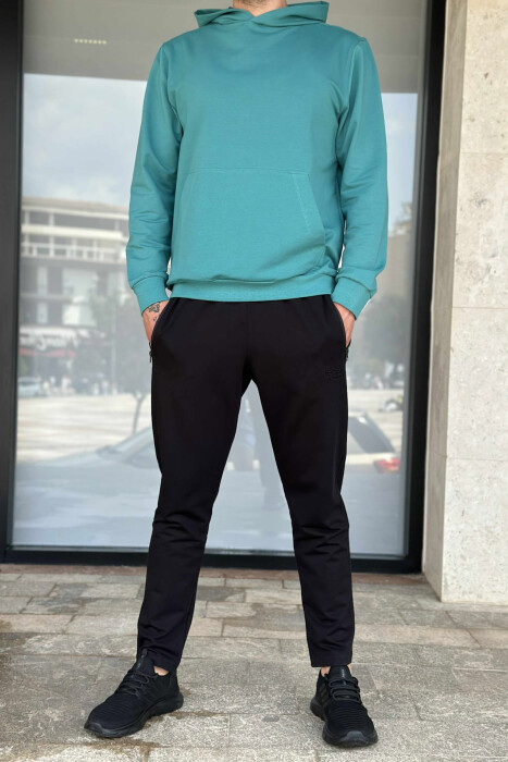 HOODIE+SWEATPANTS SIMPLE MEN SET BLUE STONE/GK 