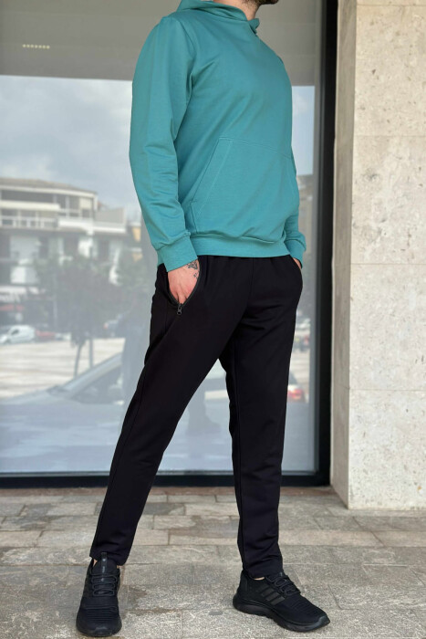HOODIE+SWEATPANTS SIMPLE MEN SET BLUE STONE/GK - 4