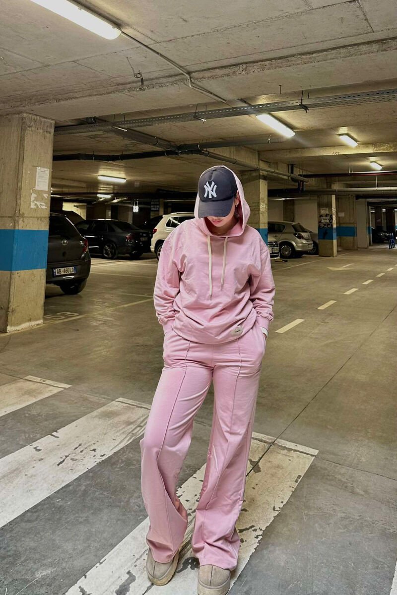 HOODIE+SWEATPANTS WOMEN SET POWDER/PUDER - 1