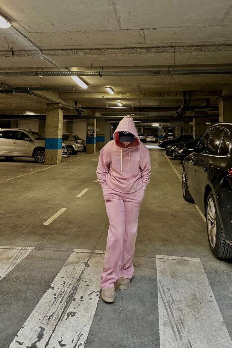 HOODIE+SWEATPANTS WOMEN SET POWDER/PUDER - 4