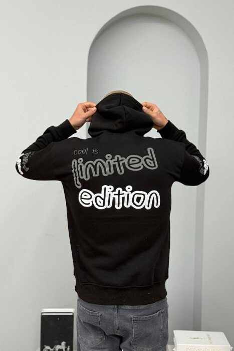 HOODIE ME PUSH DHE ME SHKRIME PER MESHKUJ NE NGJYRE TE ZEZE - 5