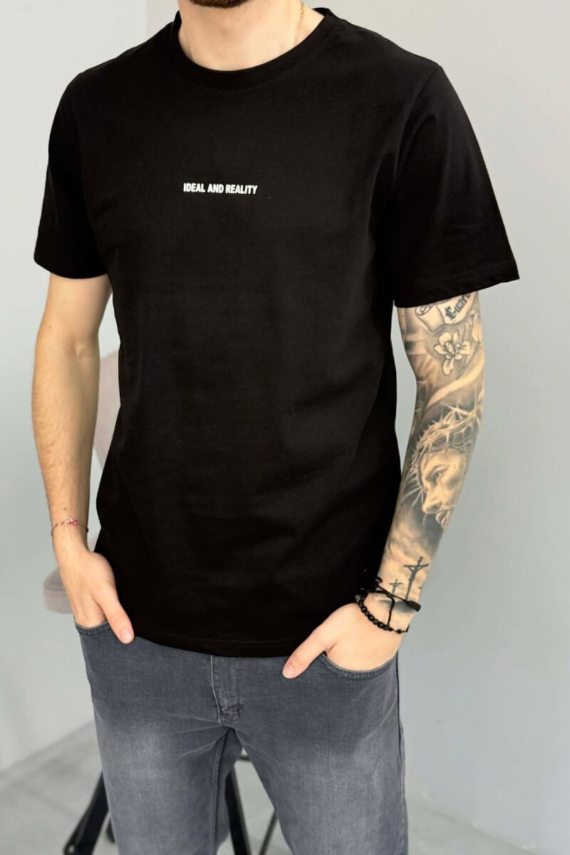 IDEAL AND REALITY WRITTINGS MEN T-SHIRT BLACK/ E ZEZE - 2