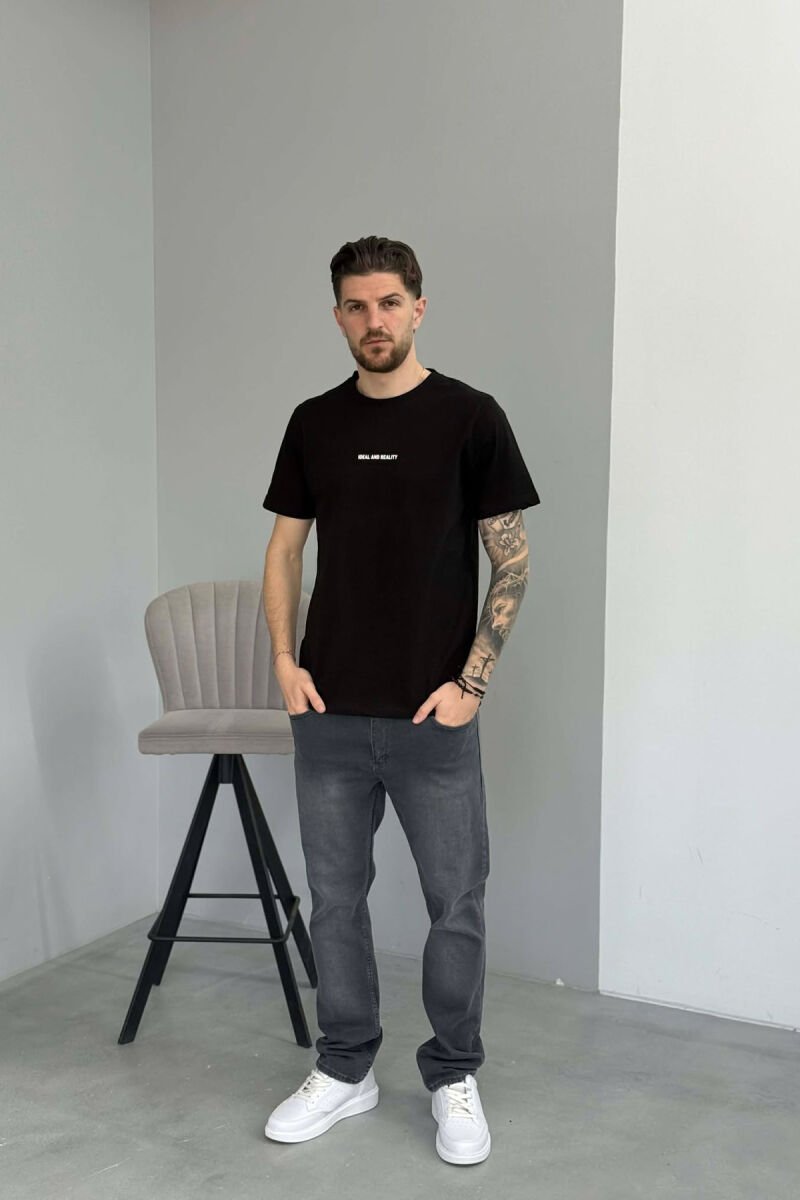 IDEAL AND REALITY WRITTINGS MEN T-SHIRT BLACK/ E ZEZE - 3