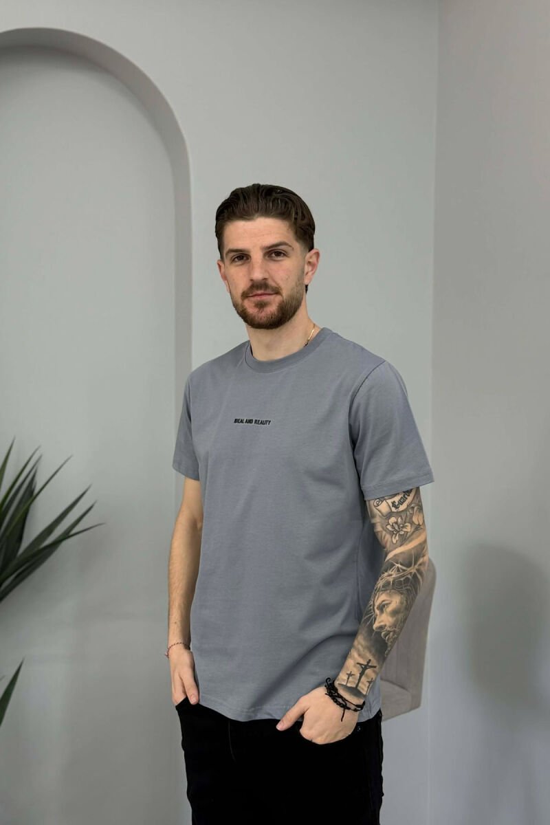 IDEAL AND REALITY WRITTINGS MEN T-SHIRT GREY/GRI - 1