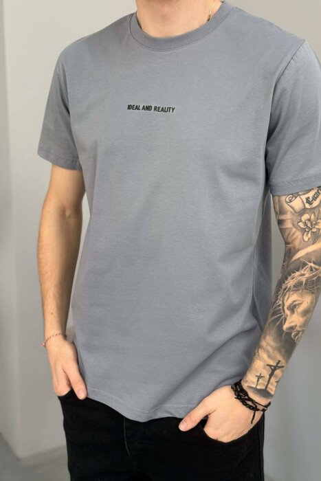 IDEAL AND REALITY WRITTINGS MEN T-SHIRT GREY/GRI - 2