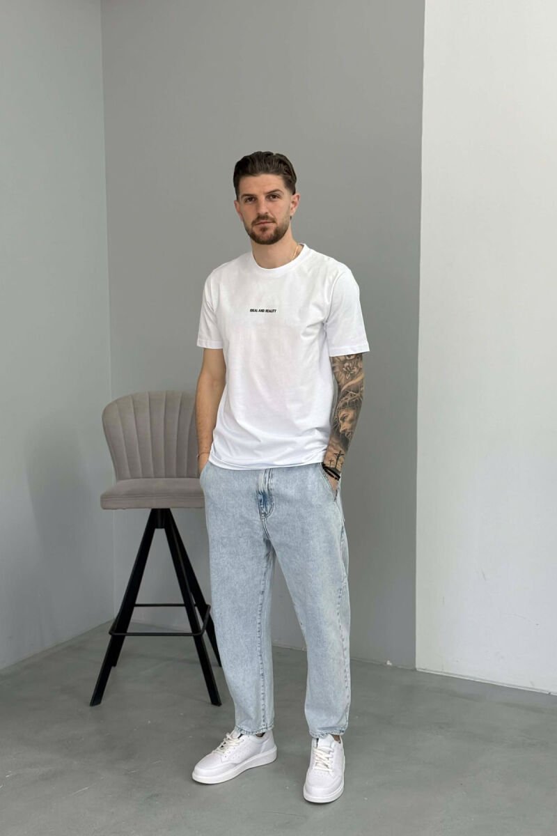 IDEAL AND REALITY WRITTINGS MEN T-SHIRT WHITE-E BARDHE - 3