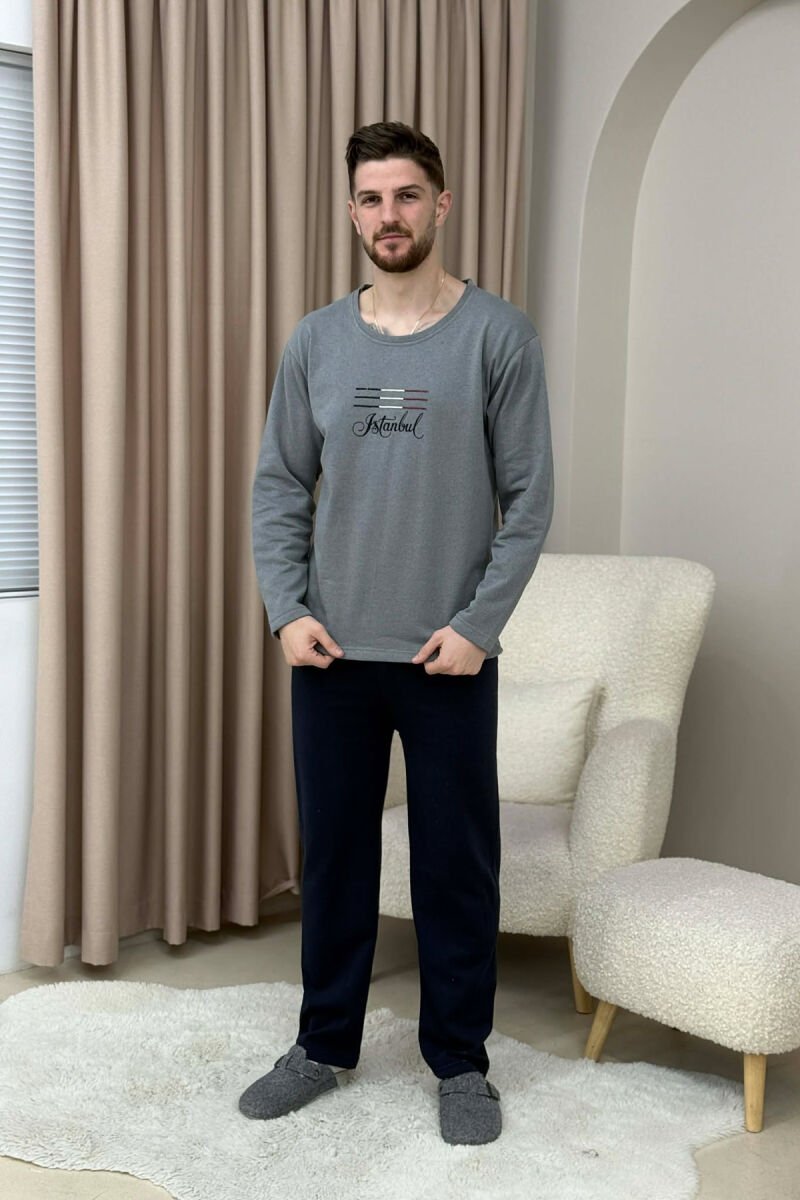 ISTANBUL SWEATSHIRT+TROUSERS MEN PYJAMAS GREY/GRI - 1