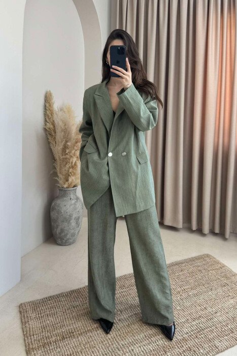 JACKET+TROUSERS SIMPLE WOMEN SET MINT/MENTE - 1