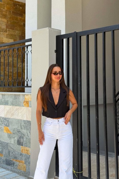 JELEK I SHKURTER NJE NGJYRESH PER FEMRA NE NGJYRE TE ZEZE - KLAUDIO FASHION