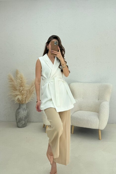 JELEK KLASIK ME LIDHESE PER FEMRA NE NGJYRE TE BARDHE - KLAUDIO FASHION
