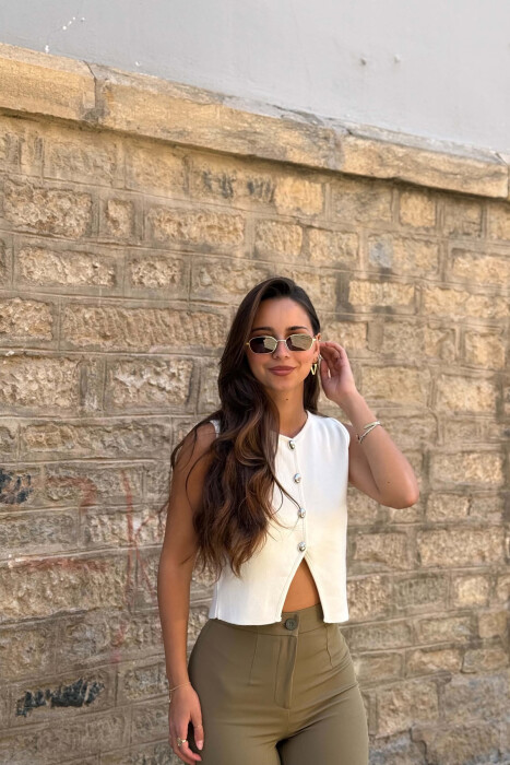 JELEK ME BUTONA SILVER PER FEMRA NE NGJYRETE BARDHE - 4