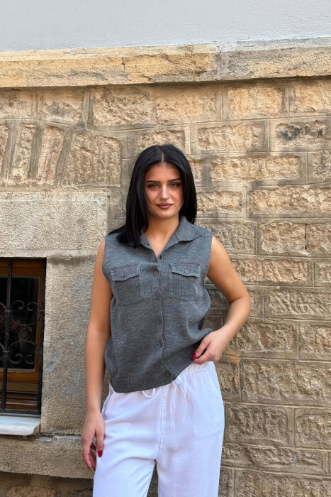JELEK ME DY XHEPA PER FEMRA NE NGJYRE GRI - 