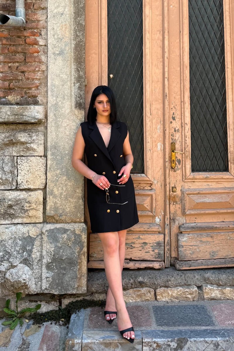 JELEK NJE NGJYRESH ME BUTONA GOLD PER FEMRA NE NGJYRE TE ZEZE - 2
