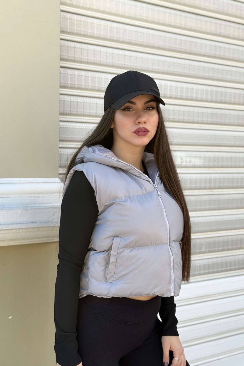 JELEK NJË NGJYRËSH PËR FEMRA NË NGJYRËN GRI - 4