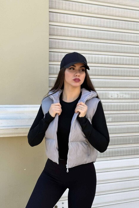 JELEK NJË NGJYRËSH PËR FEMRA NË NGJYRËN GRI - 5