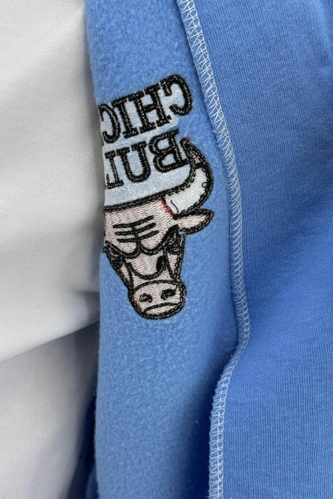 JORDAN 23 FLUFFY BOMBER WOMEN JACKET LIGHTBLUE/BZ - 3