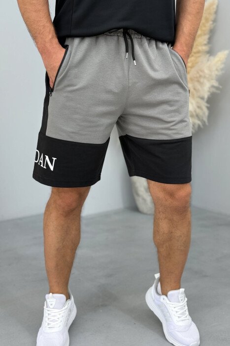 JORDAN SIDE WRITTING SHORT MEN SWEATPANTS GREY ASH/GRI HIRI - 2