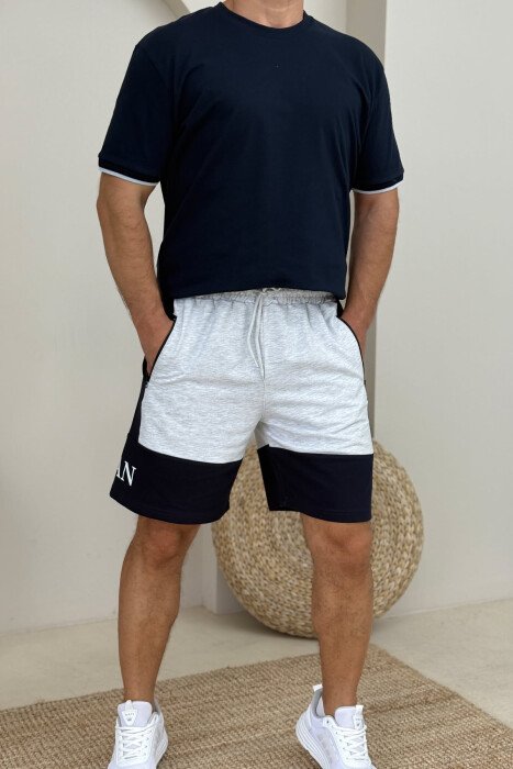 JORDAN SIDE WRITTING SHORT MEN SWEATPANTS LIGHT GREY/GZ - 1