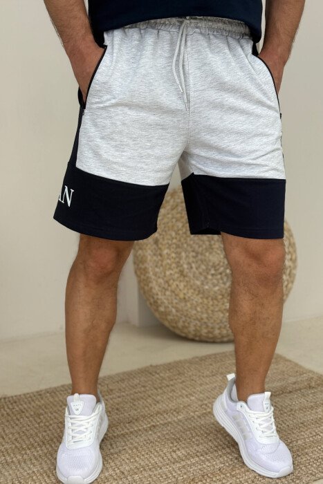 JORDAN SIDE WRITTING SHORT MEN SWEATPANTS LIGHT GREY/GZ - 2