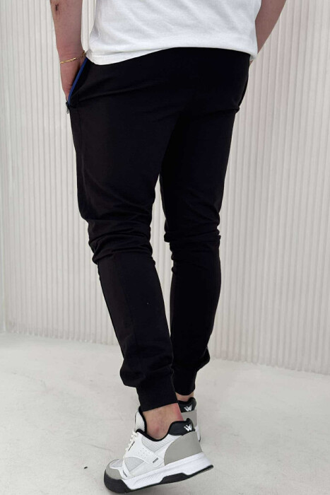 JORDAN WRITTING ZIPPER POCKETS MEN SWEATPANTS BLACK/ E ZEZE - 3