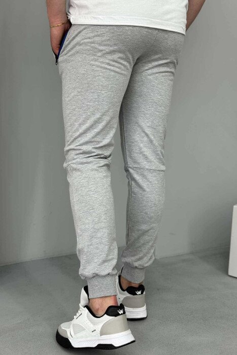JORDAN WRITTING ZIPPER POCKETS MEN SWEATPANTS LIGHT GREY/GZ - 2