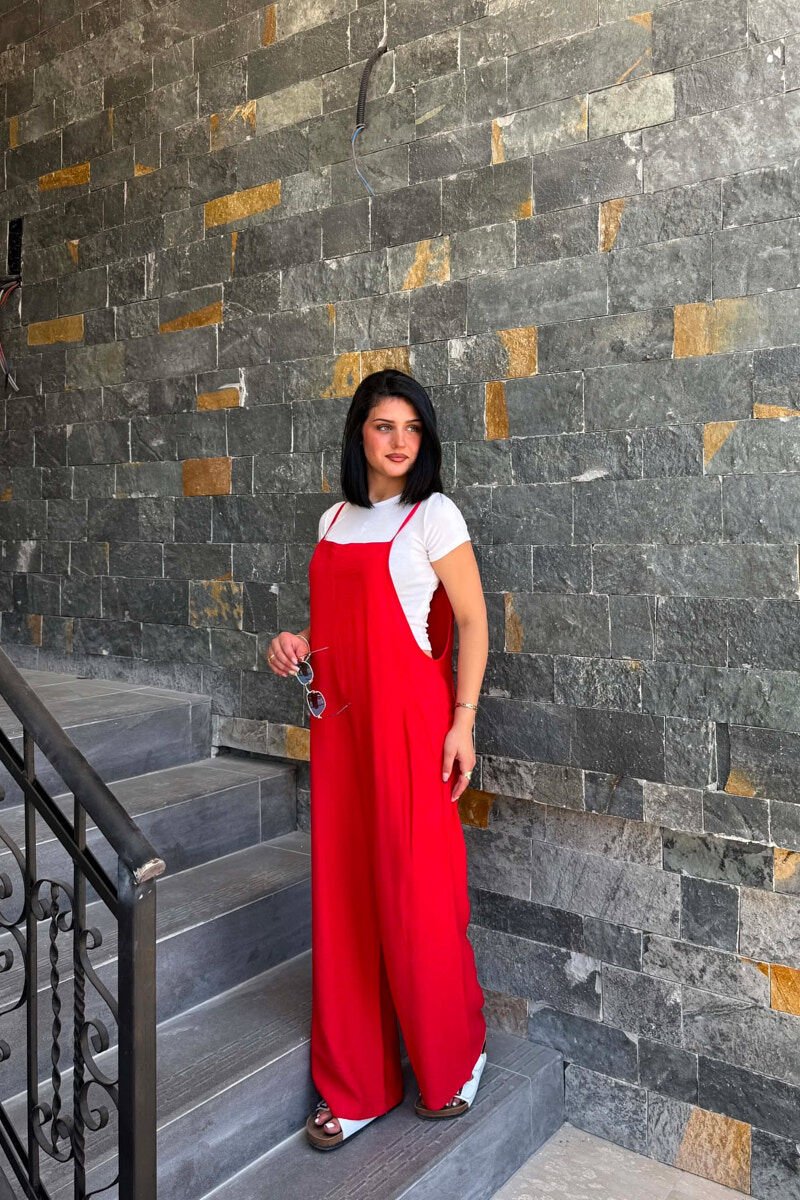 JUMPSUIT I THJESHTE PER FEMRA NE NGJYRE TE KUQE - 4