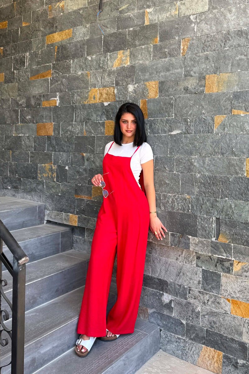 JUMPSUIT I THJESHTE PER FEMRA NE NGJYRE TE KUQE - 5