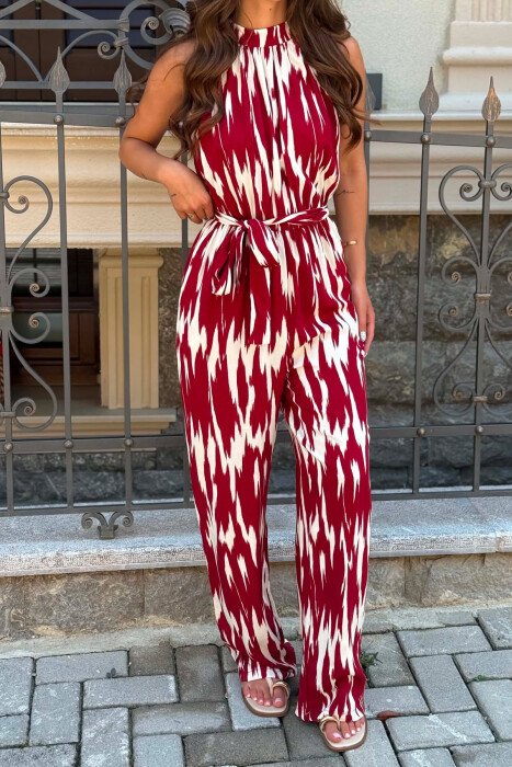 JUMPSUIT I THJESHTE PER FEMRA NE NGJYRE VISHNJE - 4