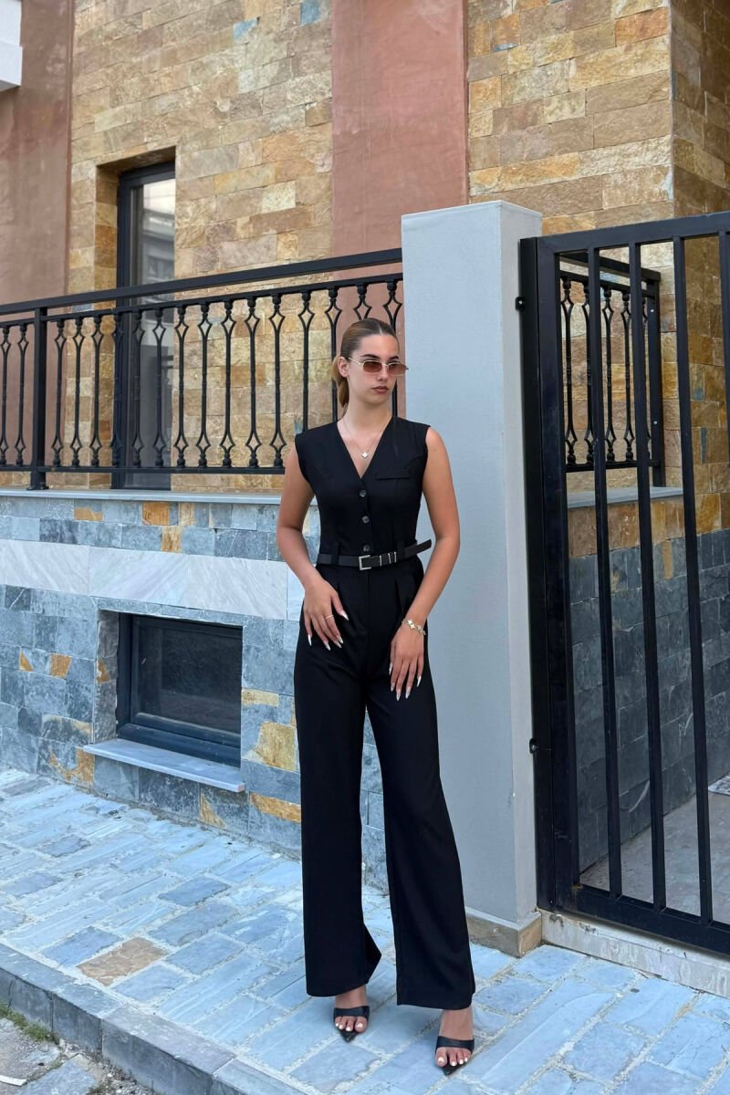 JUMPSUIT ME DETAJ RRIPI PER FEMRA NE NGJYRE TE ZEZE - 1