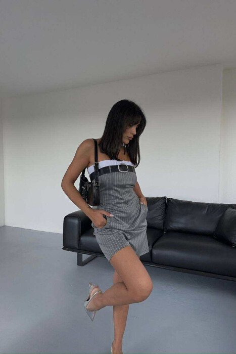 JUMPSUIT ME DIZAJNIN E VIJAVE PËR FEMRA NË NGJYRËN GRI - 4