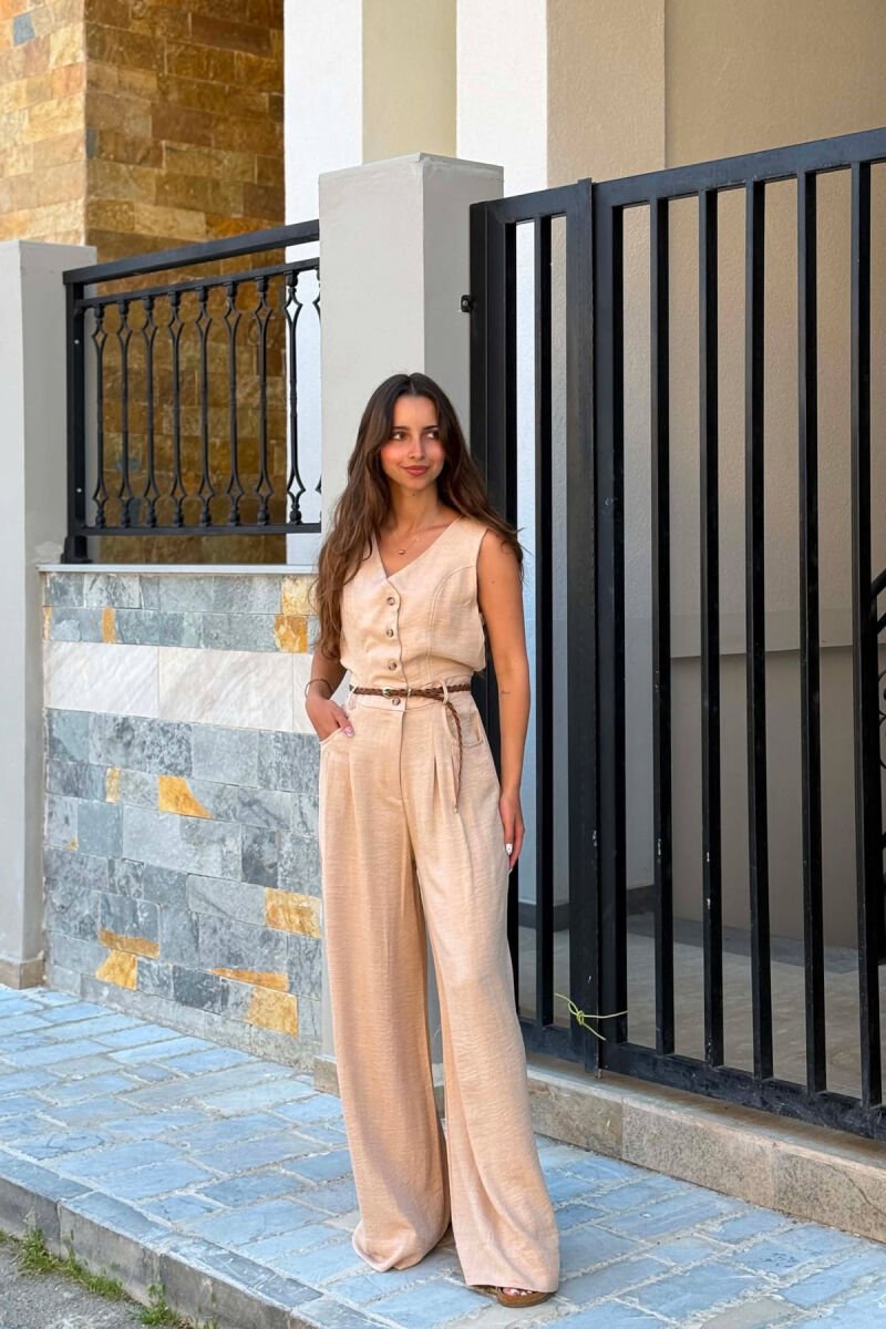 JUMPSUIT ME RRIP PER FEMRA NE NGJYRE BEZHE - 2