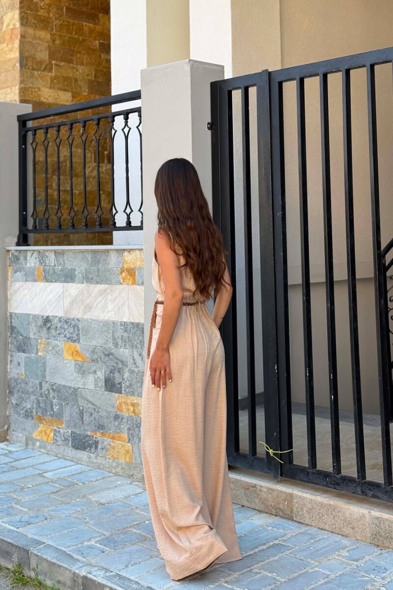 JUMPSUIT ME RRIP PER FEMRA NE NGJYRE BEZHE - 3
