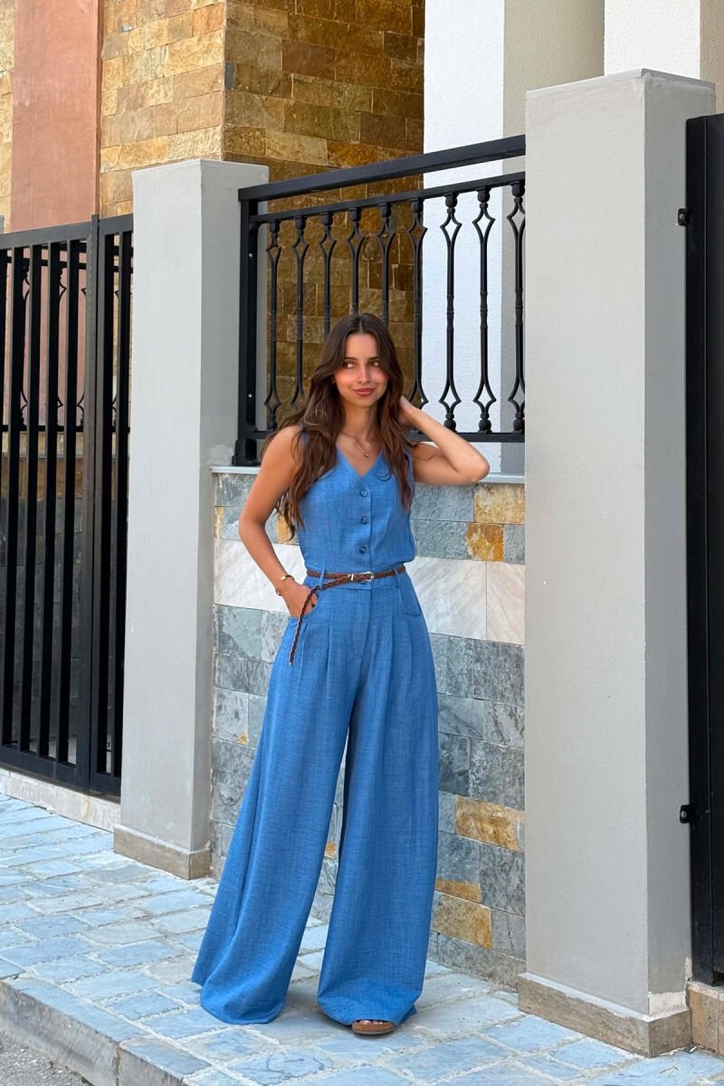 JUMPSUIT ME RRIP PER FEMRA NE NGJYRE BLU - 4