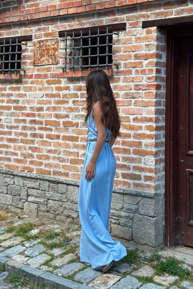 JUMPSUIT ME RRIP PER FEMRA NE NGJYRE BLU TE ZBARDHUR - 3